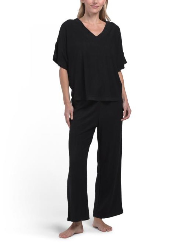 N Natori 2pc Terry Lounge Top And Pants Set